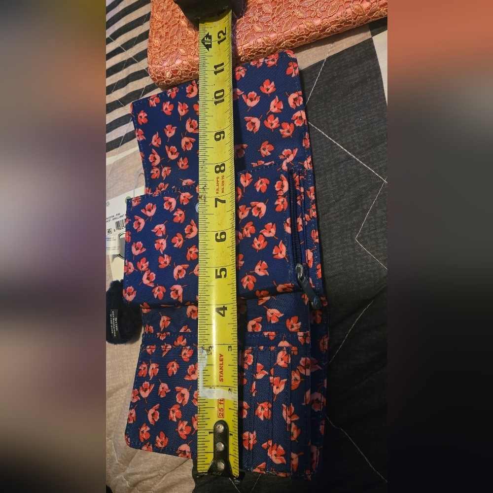 Kipling Navy and Red Floral Wallet - Picture 8 of 9